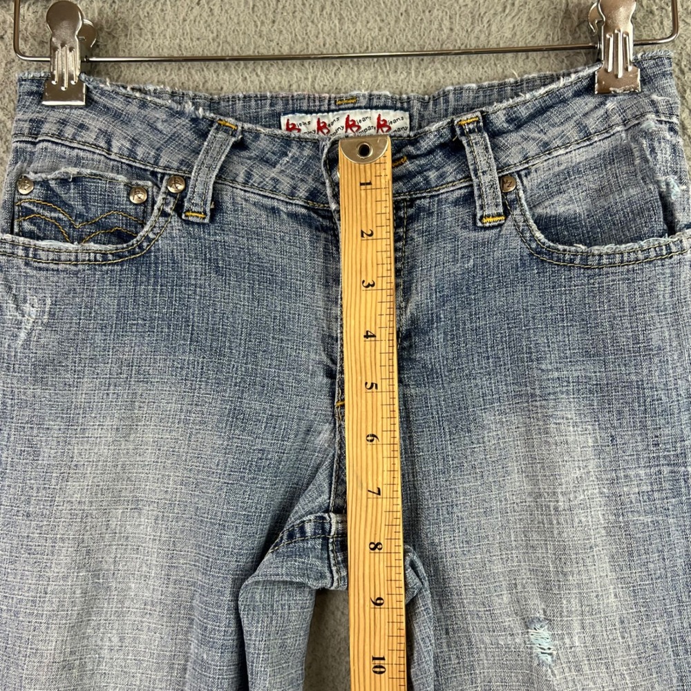 AB jeans Y2K Low Rise Bootcut Distressed Heart Pockets Y2K Denim - Picture 7 of 10